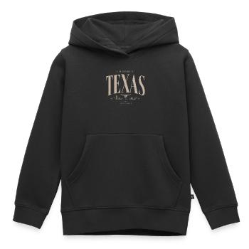 Texas Heritage Emblem Tee - Kinder Premium Organic Hoodie - Schwarz - Vorne - AI Model Kid Male (0cm)
