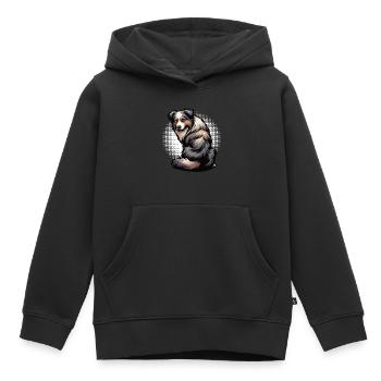 Australian Shepherd Aussie Aussiebesitzer Aussies - Kinder Premium Organic Hoodie - Schwarz - Vorne - AI Model Kid Male (0cm)