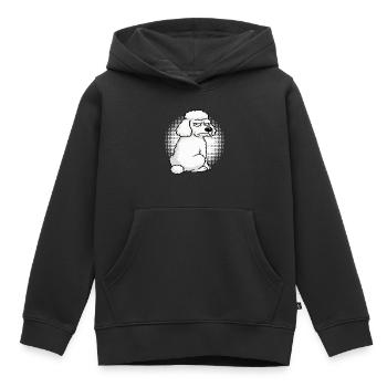 Caniche Caniche Propriétaire Caniche Amoureux Caniche Chien - Sweat Premium à capuche enfant bio - noir - Devant - AI Model Kid Male (0cm)