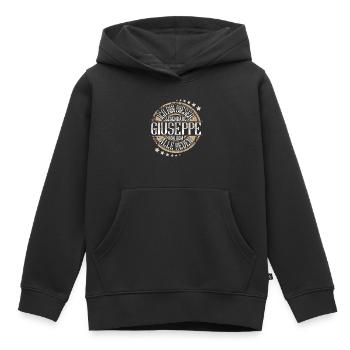 Giuseppe - Kinder Premium Organic Hoodie - Schwarz - Vorne - AI Model Kid Male (0cm)