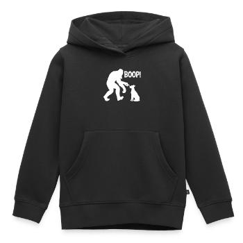 Funny Bigfoot Yeti Boop The Snoot Dog Humor - Kinder Premium Organic Hoodie - Schwarz - Vorne - AI Model Kid Male (0cm)