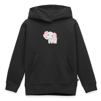 Elefant Familie Mutter Baby T-Shirt - Kinder Premium Organic Hoodie - Schwarz - Vorne - AI Model Kid Male (0cm)