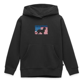 Boykin Spaniel - Kids Premium Organic Hoodie - black - Front - AI Model Kid Male (0cm)