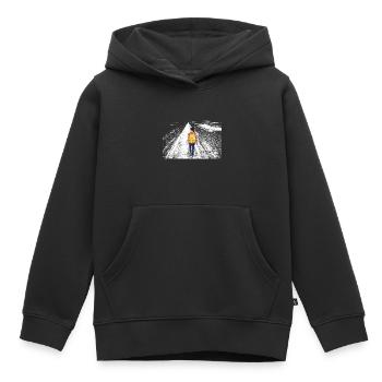 Alleinstehendes Mädchen - Kinder Premium Organic Hoodie - Schwarz - Vorne - AI Model Kid Male (0cm)