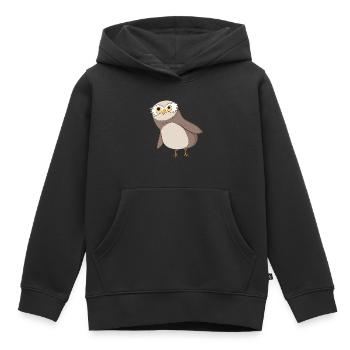 Kauz Comic - Kinder Premium Organic Hoodie - Schwarz - Vorne - AI Model Kid Male (0cm)