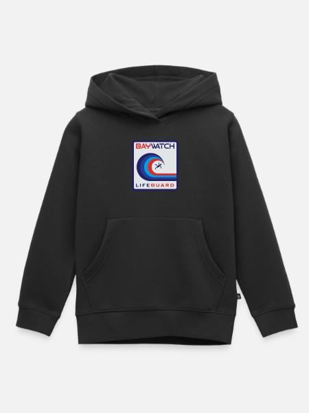 Baywatch Welle Rettungsschwimmer - Kinder Premium Organic Hoodie - Schwarz