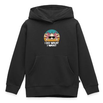 Proverbes Axolotl - Sweat Premium à capuche enfant bio - noir - Devant - AI Model Kid Male (0cm)