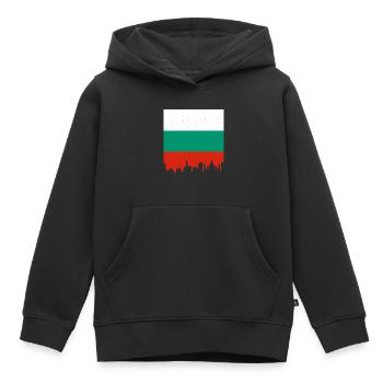 Drapeau bulgare Drapeau bulgare Sables d’or - Sweat Premium à capuche enfant bio - noir - Devant - AI Model Kid Male (0cm)