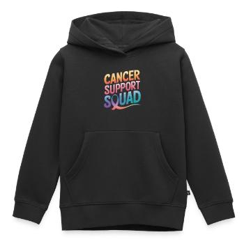 Sensibilisation au cancer Cancer Cancer du sein - Sweat Premium à capuche enfant bio - noir - Devant - AI Model Kid Male (0cm)