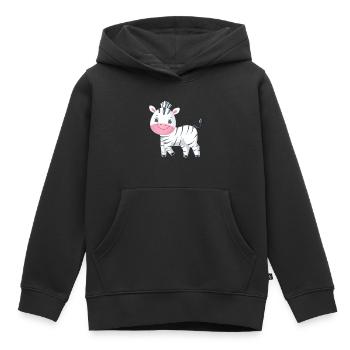Zebra Familie Mama Baby T-Shirt - Kinder Premium Organic Hoodie - Schwarz - Vorne - AI Model Kid Male (0cm)