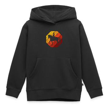 Dressur Dressurreiten Dressurreiter Reiten Pferd - Kinder Premium Organic Hoodie - Schwarz - Vorne - AI Model Kid Male (0cm)
