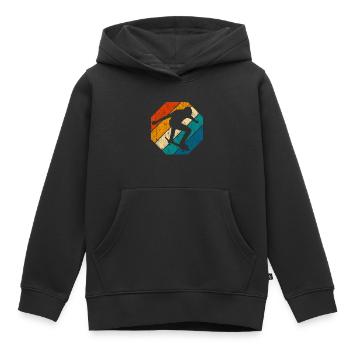 Skateboarder Skateboard Skater Skate Skateing - Sweat Premium à capuche enfant bio - noir - Devant - AI Model Kid Male (0cm)