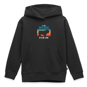 Bouledogue - Sweat Premium à capuche enfant bio - noir - Devant - AI Model Kid Male (0cm)