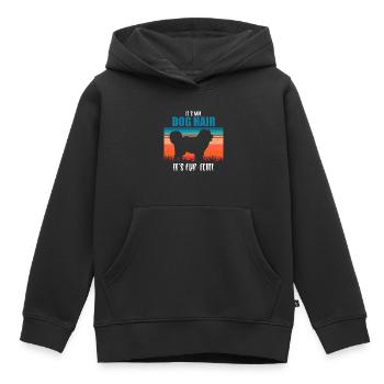 Chien de berger du Caucase Ovcharka - Sweat Premium à capuche enfant bio - noir - Devant - AI Model Kid Male (0cm)