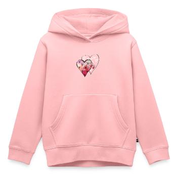 hearts - Kinder Premium Organic Hoodie - Rosa - Vorne - AI Model Kid Female (0cm)