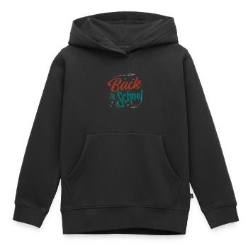 Back to school - Kids Premium Organic Hoodie - black - Front - AI Model Kid Male (0cm)