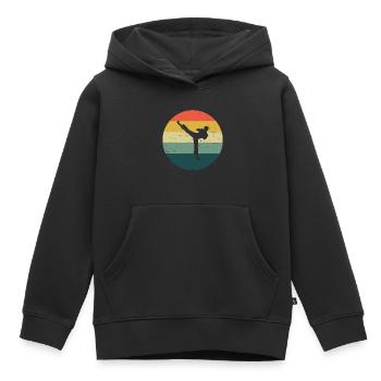 Kickboxing Kickboxer Kickboxing Women - Kids Premium Organic Hoodie - black - Front - AI Model Kid Male (0cm)