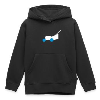 Tondeuses à gazon - Sweat Premium à capuche enfant bio - noir - Devant - AI Model Kid Male (0cm)