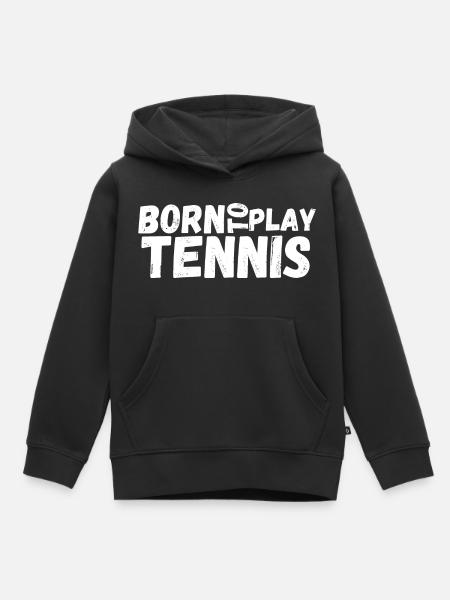 tennis / Tennis / Tennis spieler / Tennis Spielen - Premium børne hættetrøje økologisk - sort