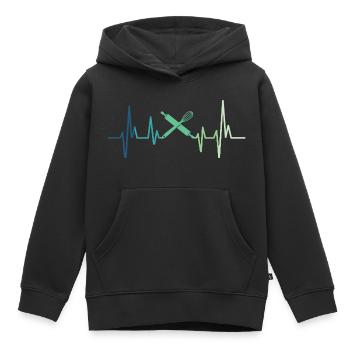 Bäckerei Herzschlag-Bäcker - Kinder Premium Organic Hoodie - Schwarz - Vorne - AI Model Kid Male (0cm)