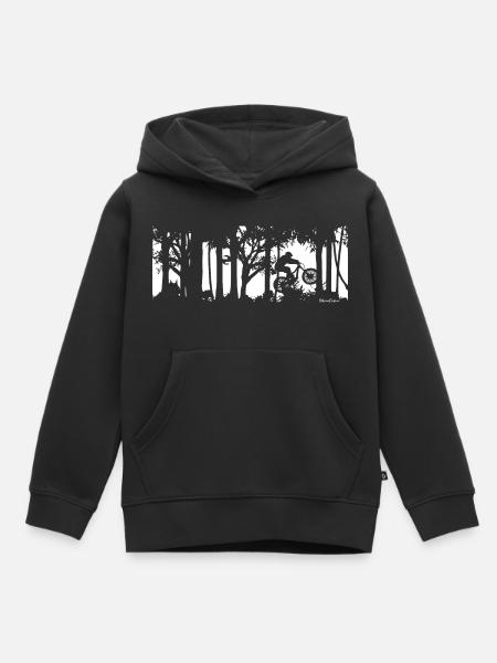 MTB Biker Outdoor Werewolf - Kids Premium Organic Hoodie - black