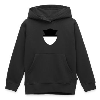 Drapeau de Fribourg - Sweat Premium à capuche enfant bio - noir - Devant - AI Model Kid Male (0cm)