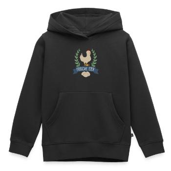 Frische Eier - Kinder Premium Organic Hoodie - Schwarz - Vorne - AI Model Kid Male (0cm)