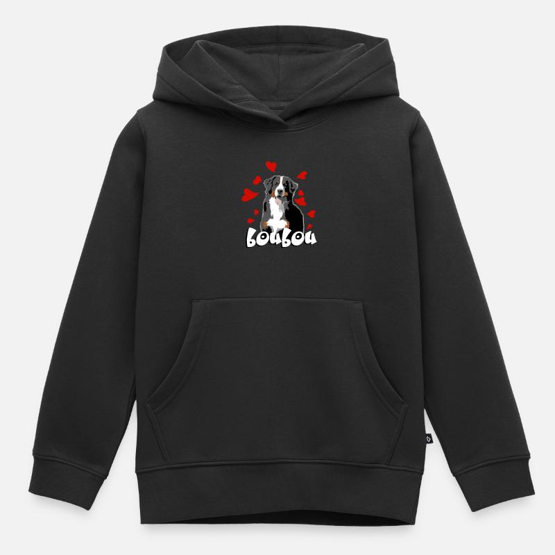 Bouvier - Sweat Premium à capuche enfant bio - noir