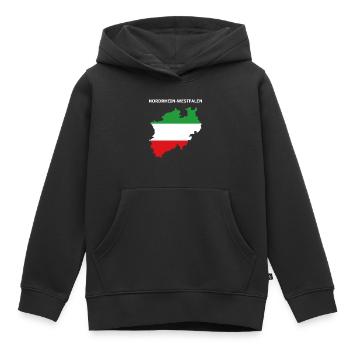 Nordrhein Westfalen Flagge Bundesland Umriss NRW - Kinder Premium Organic Hoodie - Schwarz - Vorne - AI Model Kid Male (0cm)