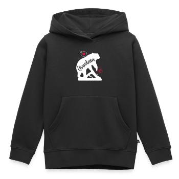 Grandma Bear - Kinder Premium Organic Hoodie - Schwarz - Vorne - AI Model Kid Male (0cm)
