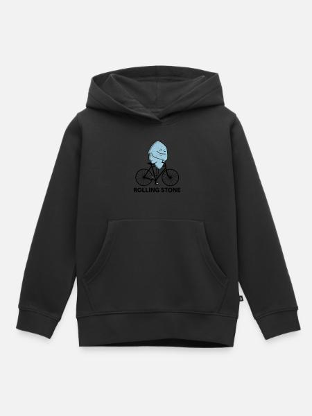 Rolling Stone (b) - Sweat Premium à capuche enfant bio - noir