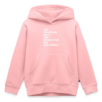 Observation des commérages Analyse des femmes bavardes - Sweat Premium à capuche enfant bio - rose - Devant - AI Model Kid Female (0cm)