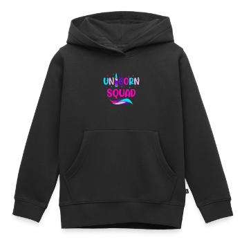 Licorne groupe de licornes - Sweat Premium à capuche enfant bio - noir - Devant - AI Model Kid Male (0cm)