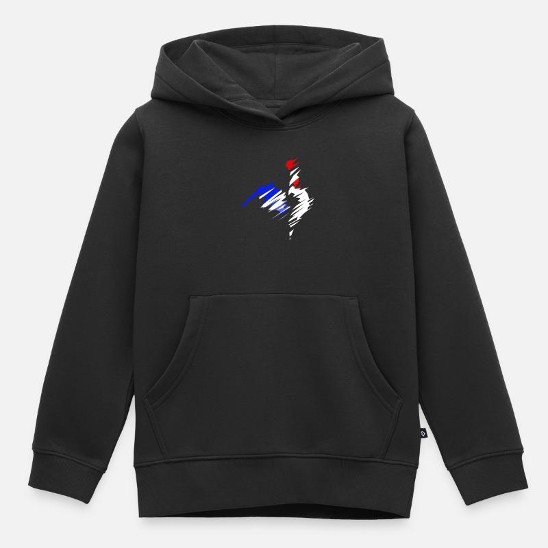 coq - Sweat Premium à capuche enfant bio - noir