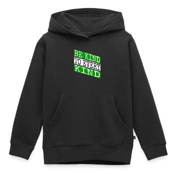 planète évoluer devenir végétalien légume drôle droits - Sweat Premium à capuche enfant bio - noir - Devant - AI Model Kid Male (0cm)