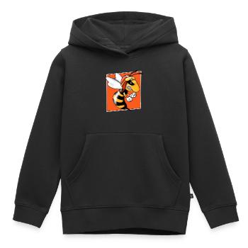 Hornet halftone abeille guêpe Pop Art Comic Style - Sweat Premium à capuche enfant bio - noir - Devant - AI Model Kid Male (0cm)