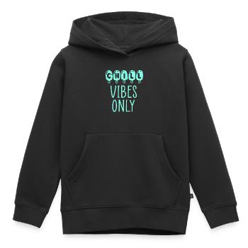 vibrations chill - Sweat Premium à capuche enfant bio - noir - Devant - AI Model Kid Male (0cm)