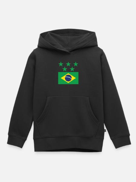 Brésil - Sweat Premium à capuche enfant bio - noir