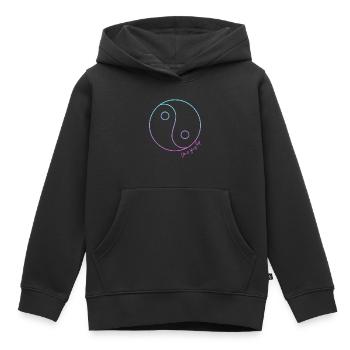 Yin and yang hip - Kids Premium Organic Hoodie - black - Front - AI Model Kid Male (0cm)
