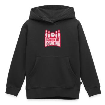 Je suis nul au bowling - Sweat Premium à capuche enfant bio - noir - Devant - AI Model Kid Male (0cm)