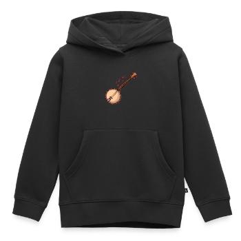 Chemises Banjo Pour Hommes Bluegrass Appalachia Folk - Sweat Premium à capuche enfant bio - noir - Devant - AI Model Kid Male (0cm)