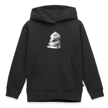 Baby Yeti - Kinder Premium Organic Hoodie - Schwarz - Vorne - AI Model Kid Male (0cm)