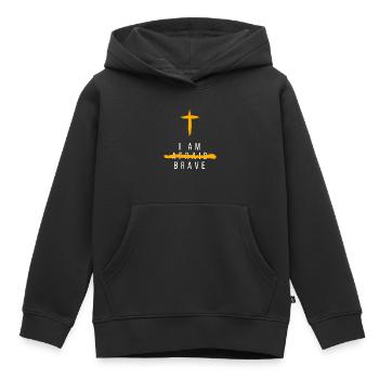 ICH BIN MUTIG - Kinder Premium Organic Hoodie - Schwarz - Vorne - AI Model Kid Male (0cm)