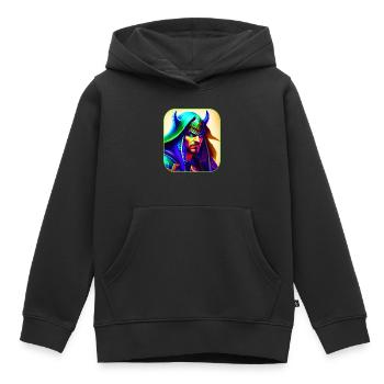 Wow Night Elfes Mage - Sweat Premium à capuche enfant bio - noir - Devant - AI Model Kid Male (0cm)