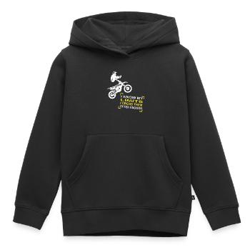 Moto Cross - Motocross - Supercross - Kinder Premium Organic Hoodie - Schwarz - Vorne - AI Model Kid Male (0cm)