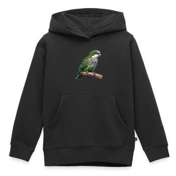 Quäker Papagei Mönch Sittich - Kinder Premium Organic Hoodie - Schwarz - Vorne - AI Model Kid Male (0cm)