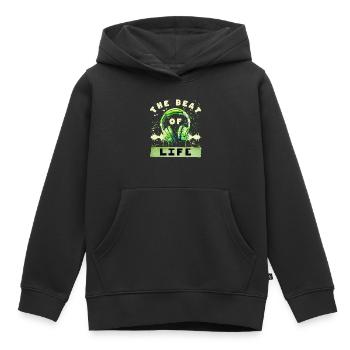 Le rythme de la vie - Headphone Music - Sweat Premium à capuche enfant bio - noir - Devant - AI Model Kid Male (0cm)