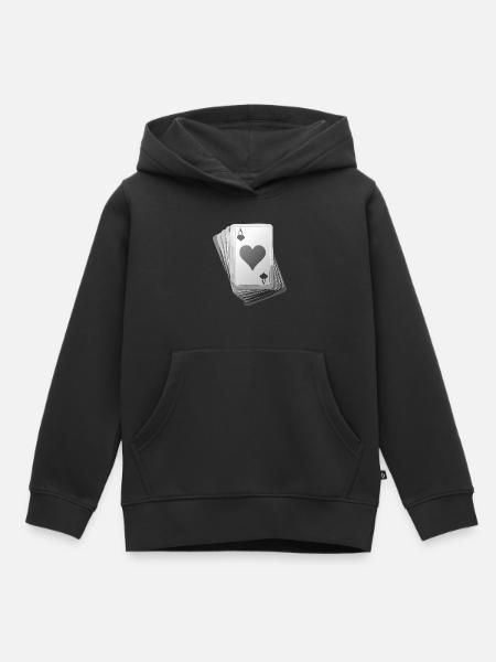 Cards black/white - Kinder Premium Organic Hoodie - Schwarz