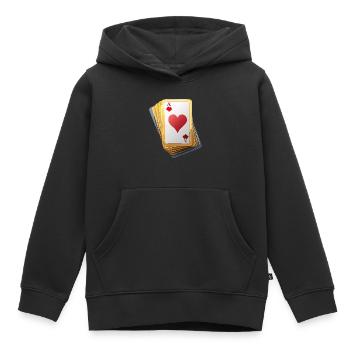 CARDS - Kinder Premium Organic Hoodie - Schwarz - Vorne - AI Model Kid Male (0cm)