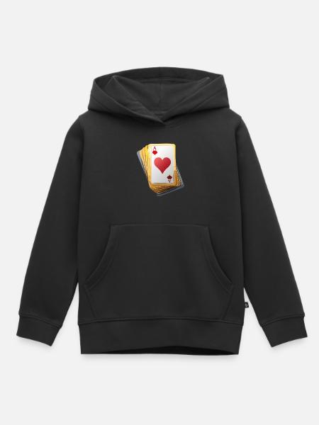 CARDS - Kinder Premium Organic Hoodie - Schwarz